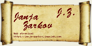 Janja Žarkov vizit kartica